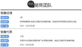 AG九游会水处理环保公司招聘  销售团队